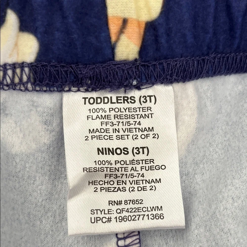 Children's Navy Blue Character Print Pajama Set